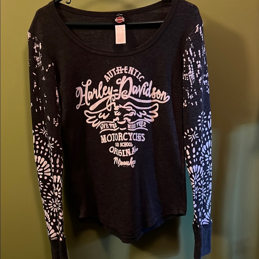 Harley-Davidson Women's Black Long Sleeve Top